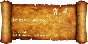 Noszek Anita névjegykártya